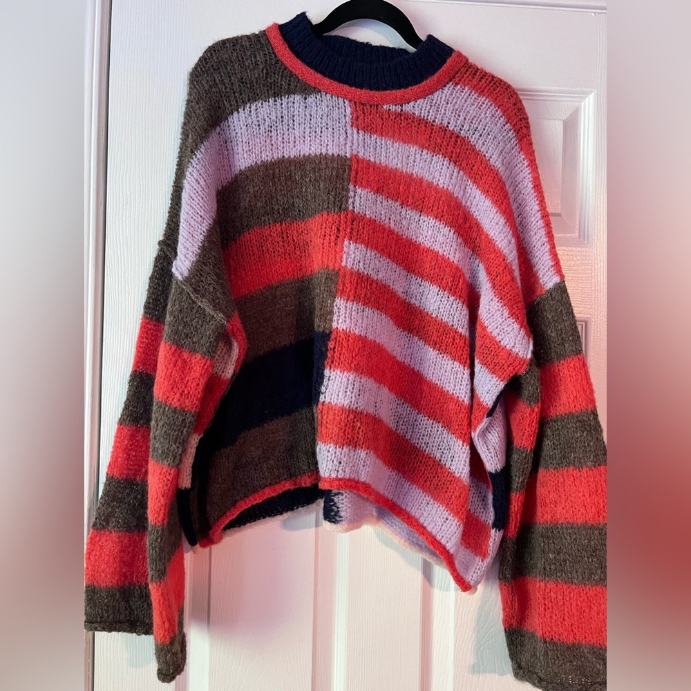 Free People Caravelli Splice Pullover, NWOT